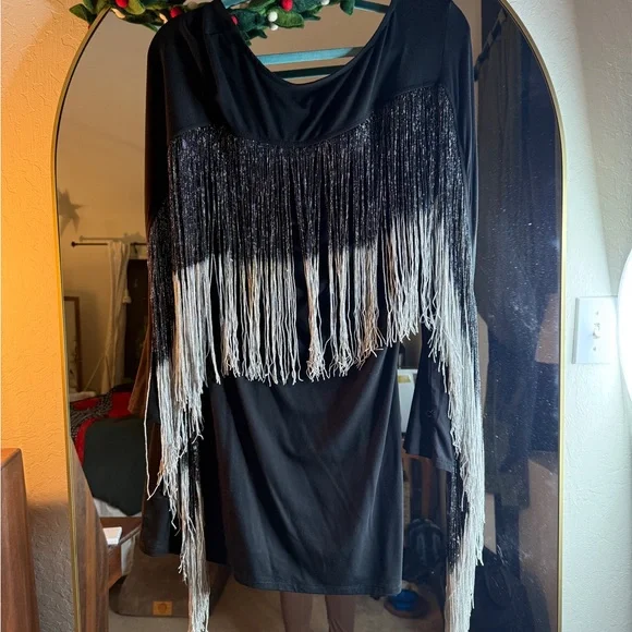 Idyllwind— Western style Black & Silver Fringe dress - Picture 4 of 5